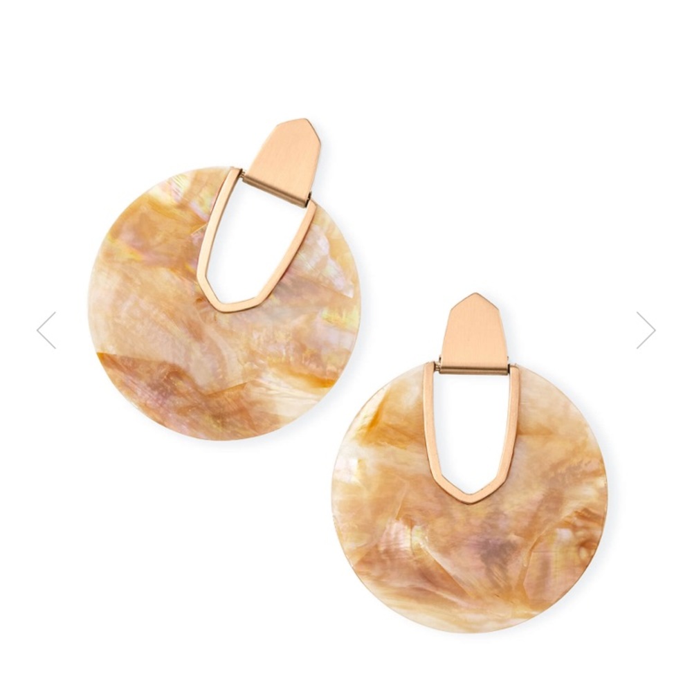 Rose Gold/Brown Mother of Pearl Diane earrings